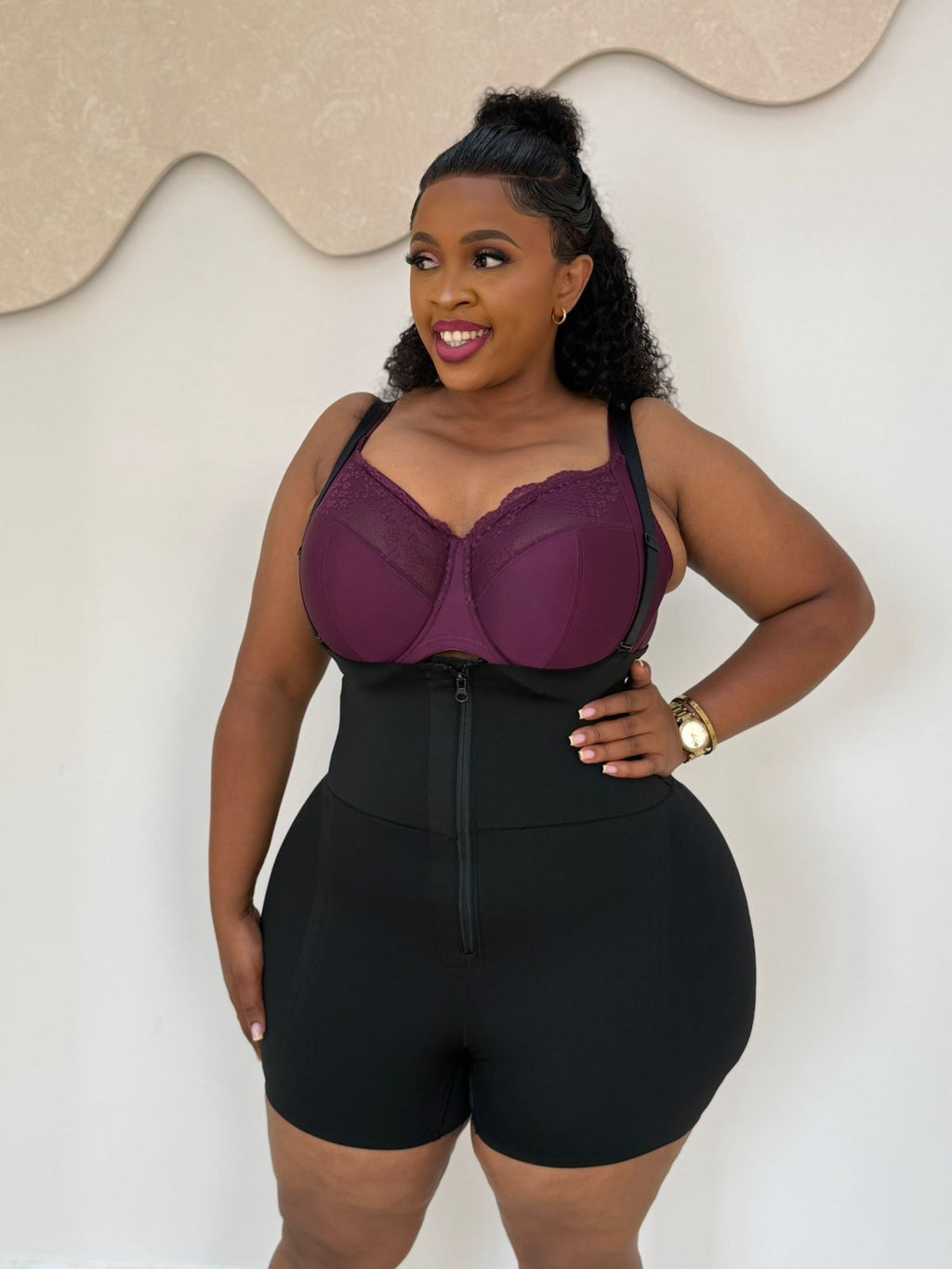 Highwaist seamless zipper hips and Thighs enhancer
