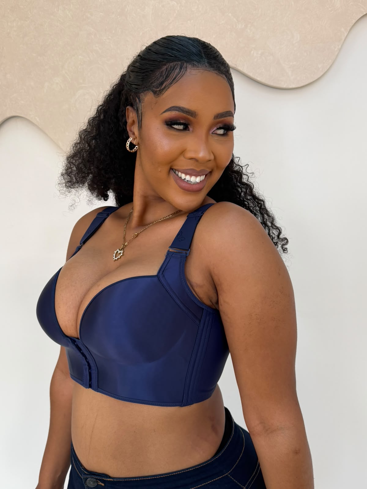 Front and back closure Corset Bra