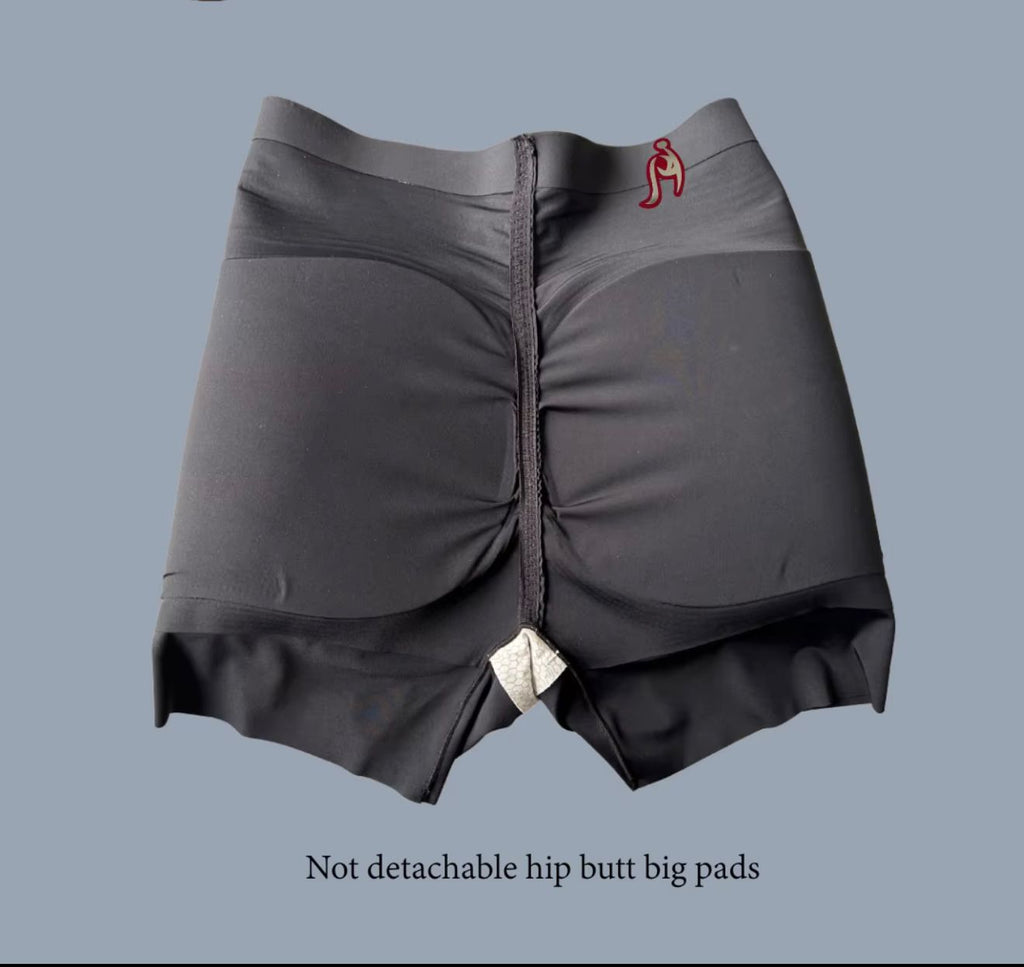 Seamless hips and bum short with non removable padding