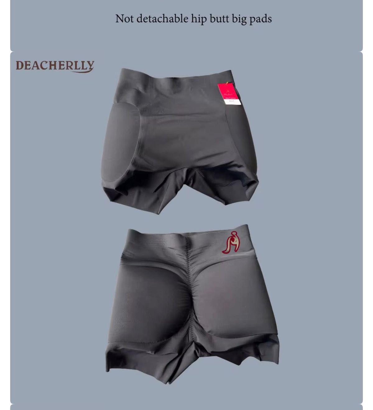Seamless hips and bum short with non removable padding