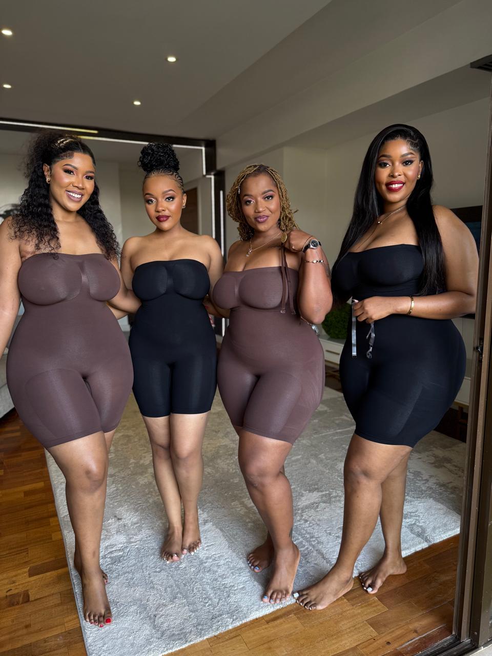 Strapless seamless full body shapewear