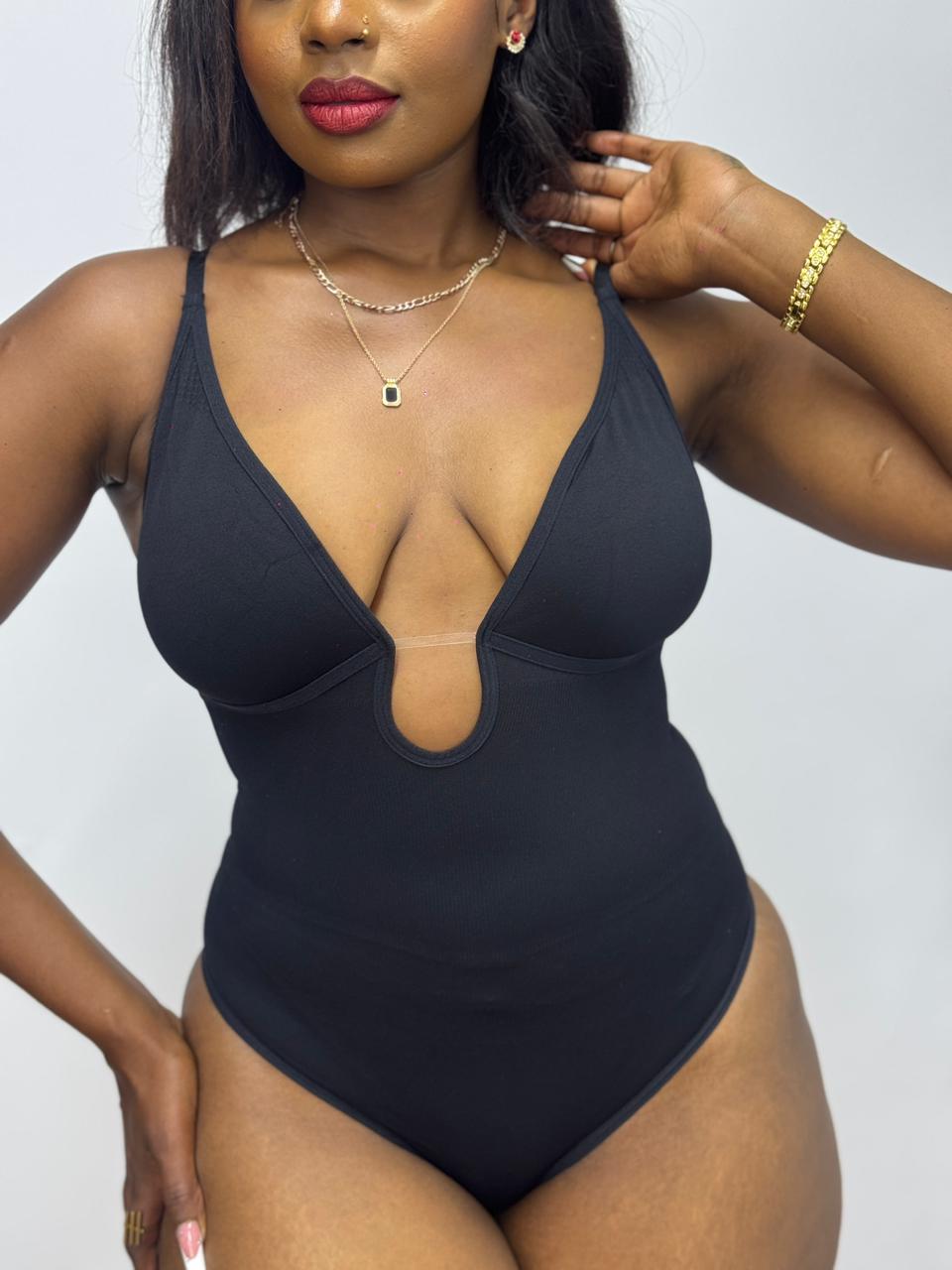 Uplunged thong bodysuit shapewear
