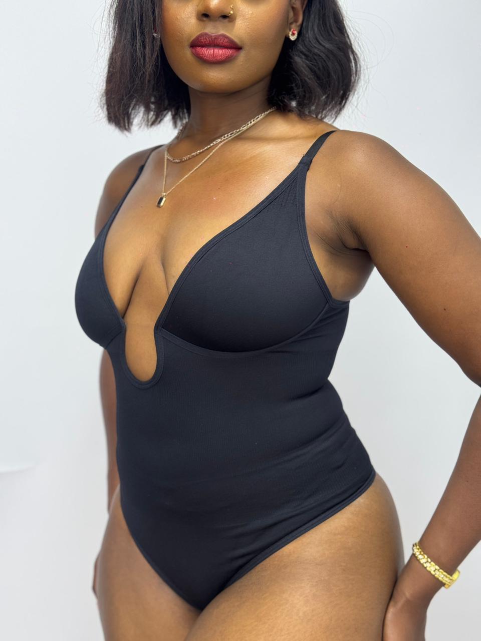 Uplunged thong bodysuit shapewear