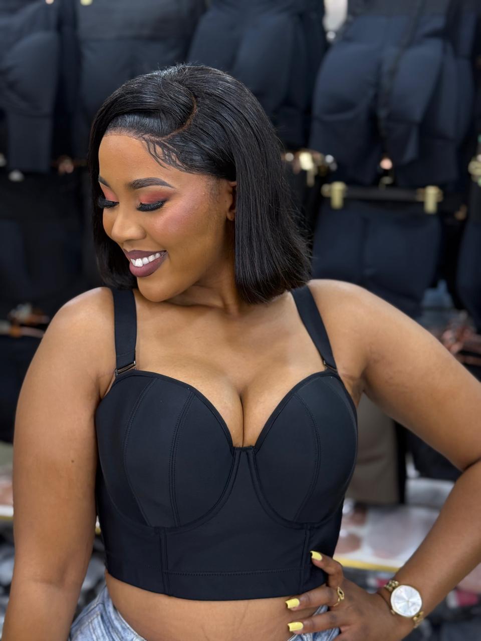 Plus size strapless corset bra