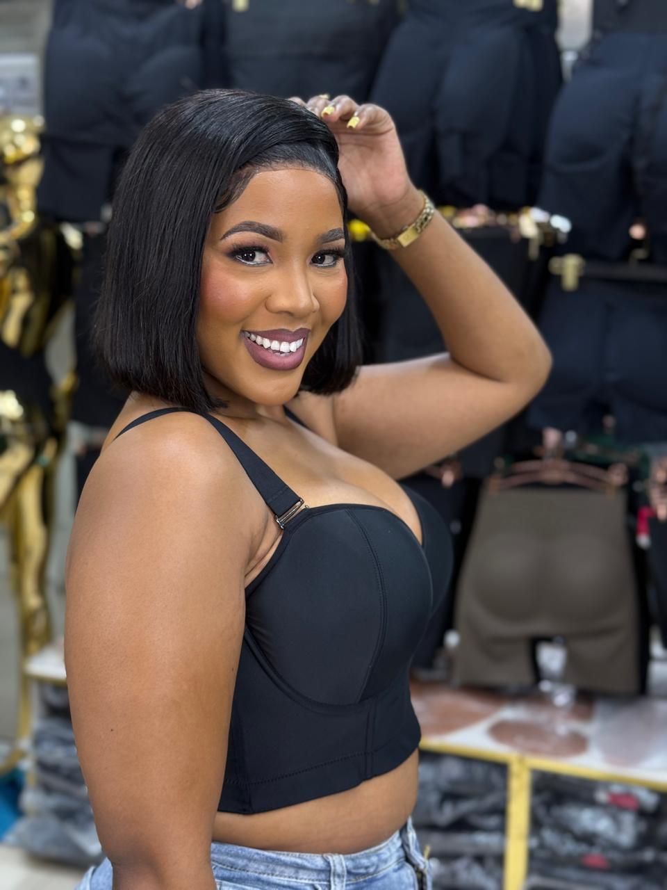 Plus size strapless corset bra