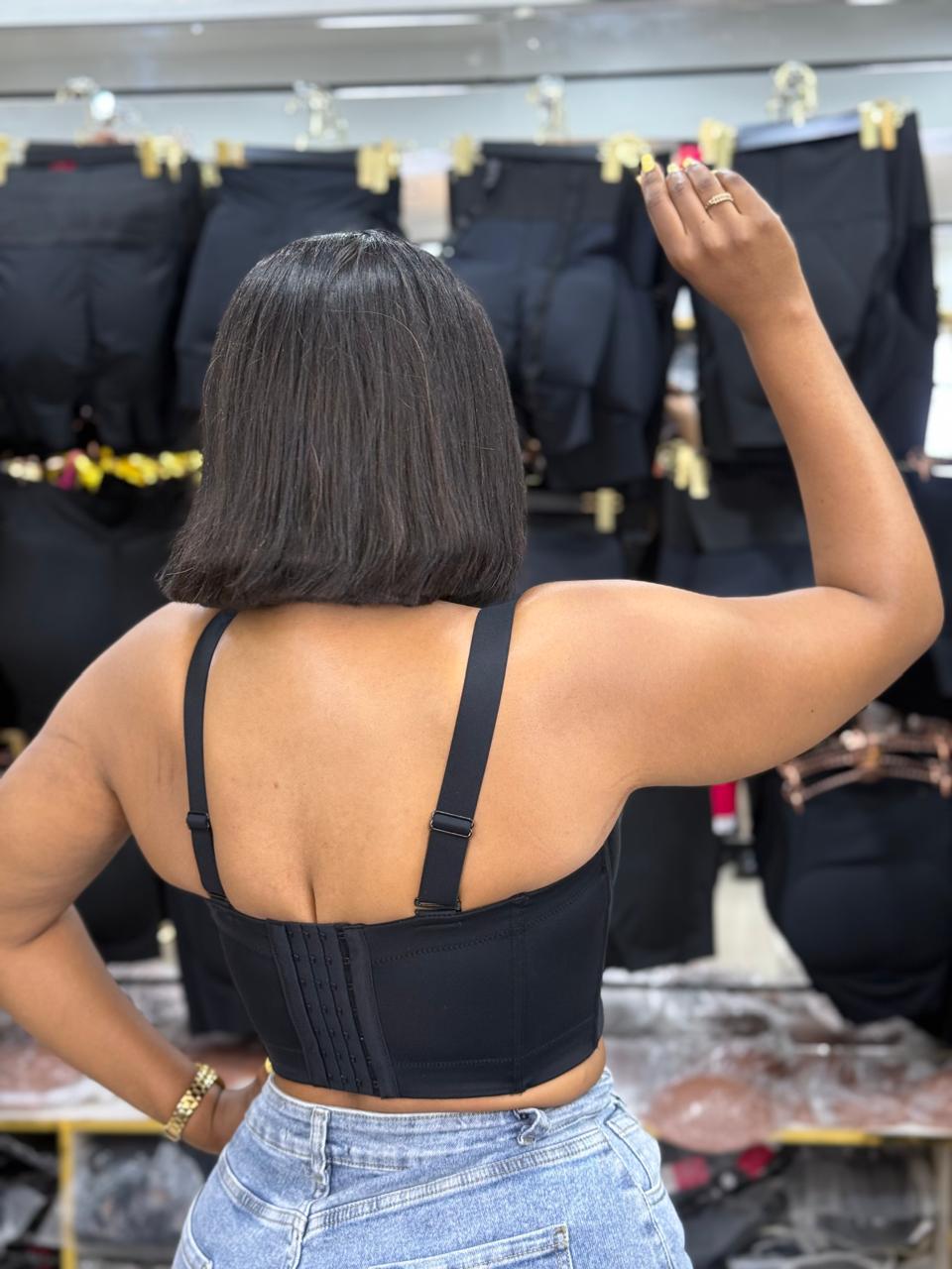 Plus size strapless corset bra