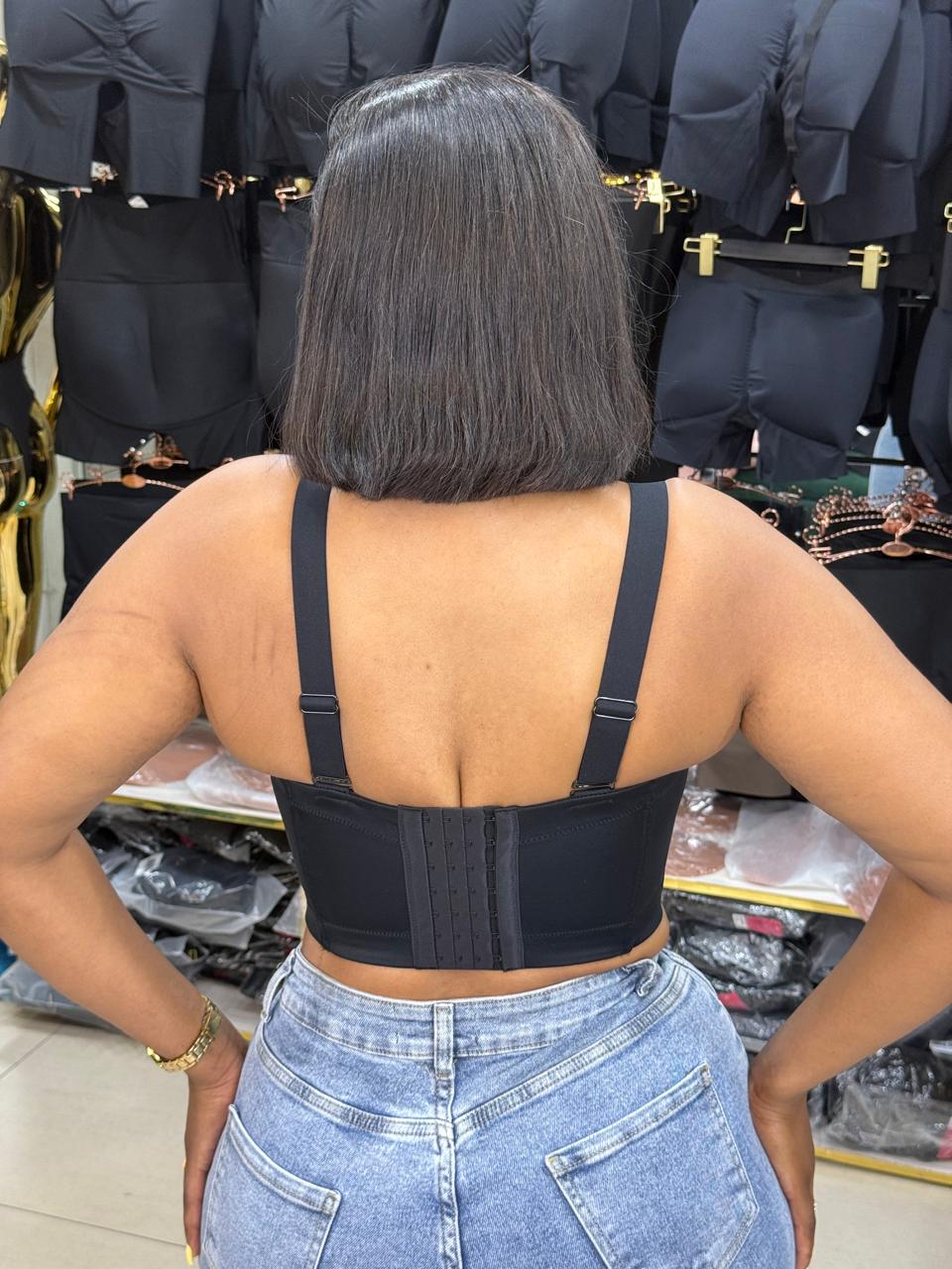 Plus size strapless corset bra