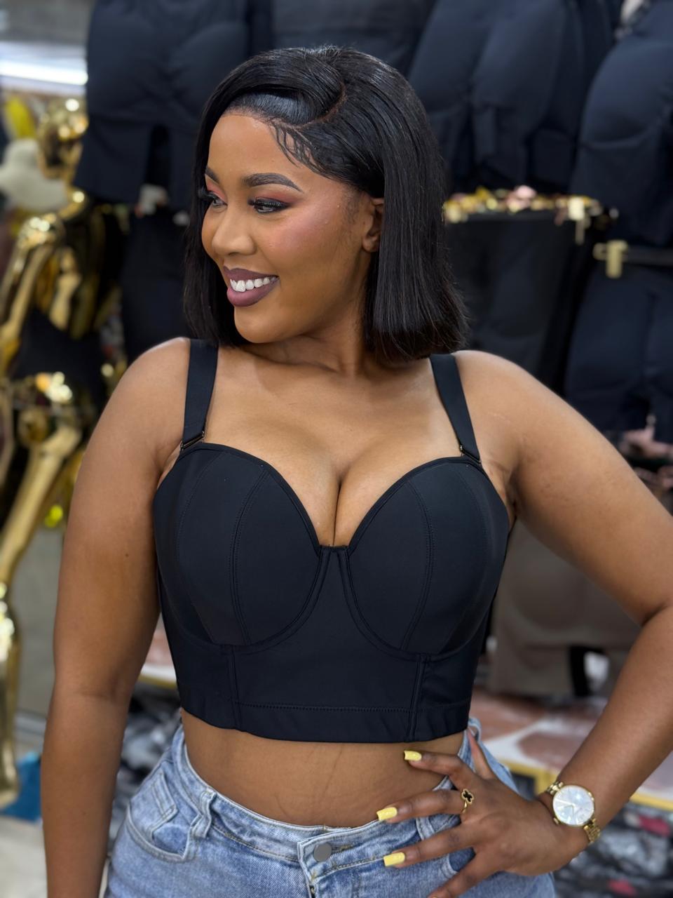 Plus size strapless corset bra