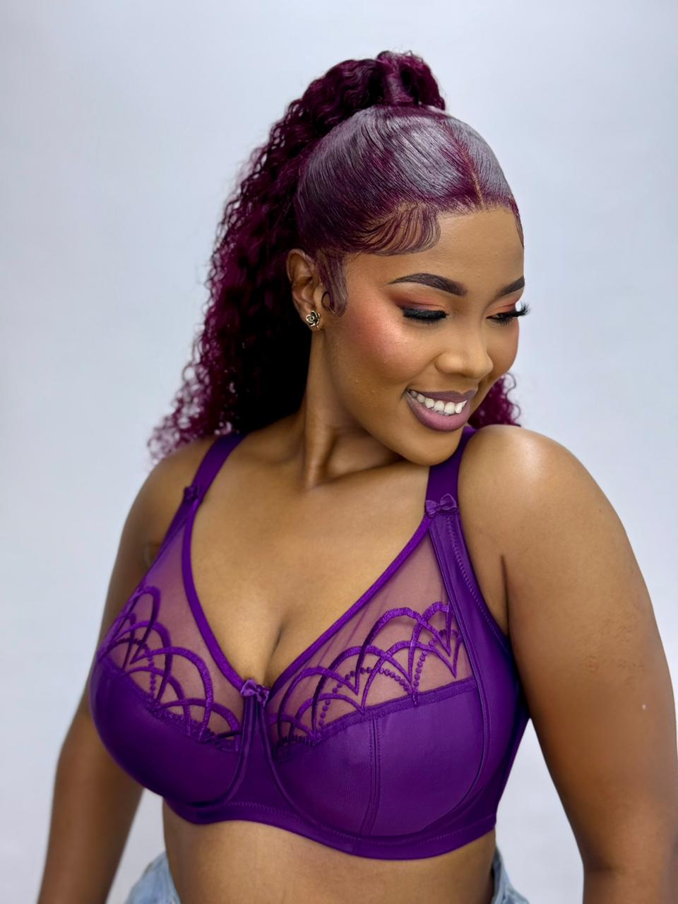 Top quality bras Non Padded non wired Purple